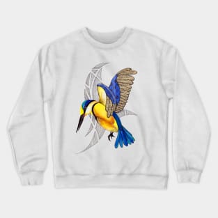 Sacred Kingfisher in flight Crewneck Sweatshirt